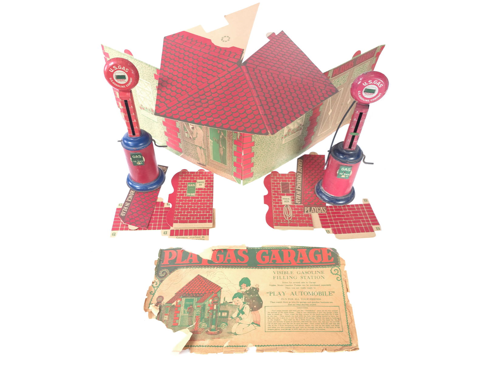 (2) Hull Co. Gas Station & Gas Pumps Set HullCo (1 of 8)