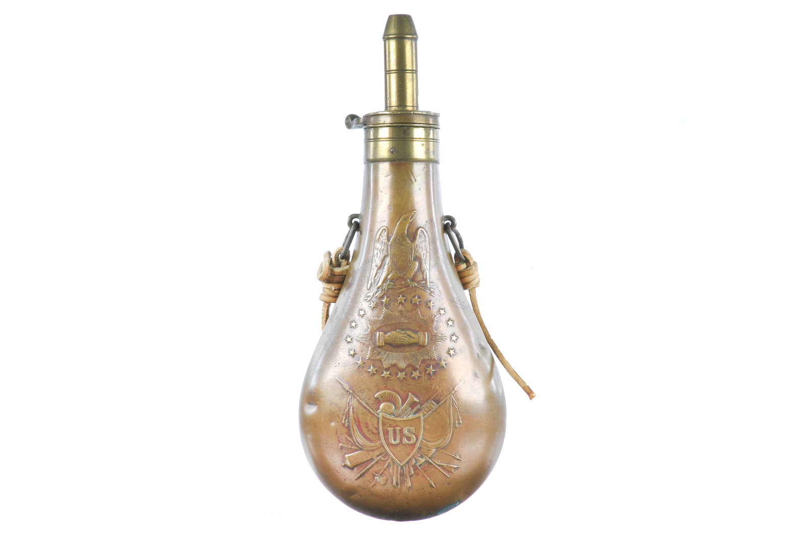 Batty Brothers Peace Flask ca. 1848 Military Rifle Flask (1 of 6)