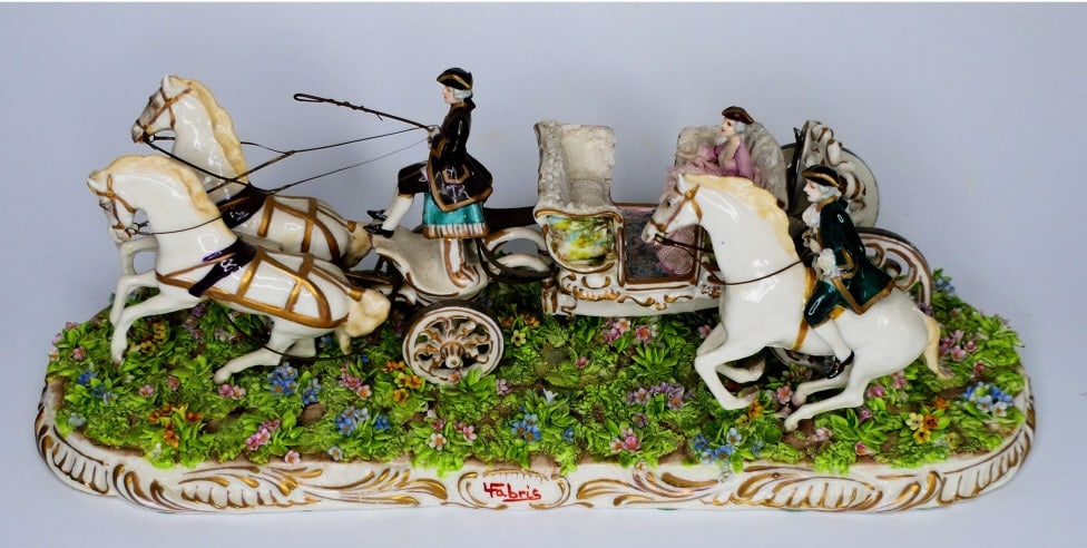 Antique Luigi Fabris (italian 1883 1952) Porcelain