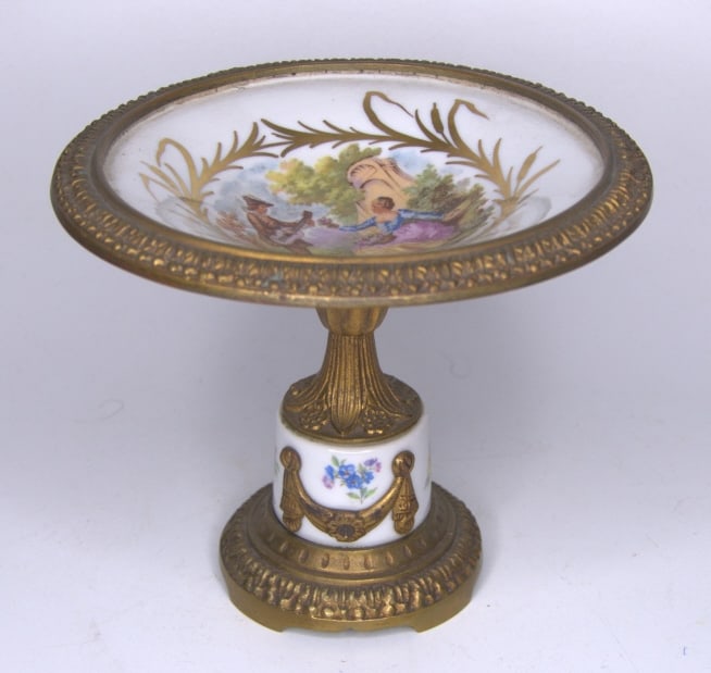 ANTIQUE FRENCH SEVRES PORCELAIN COMPOTE (1 of 4)