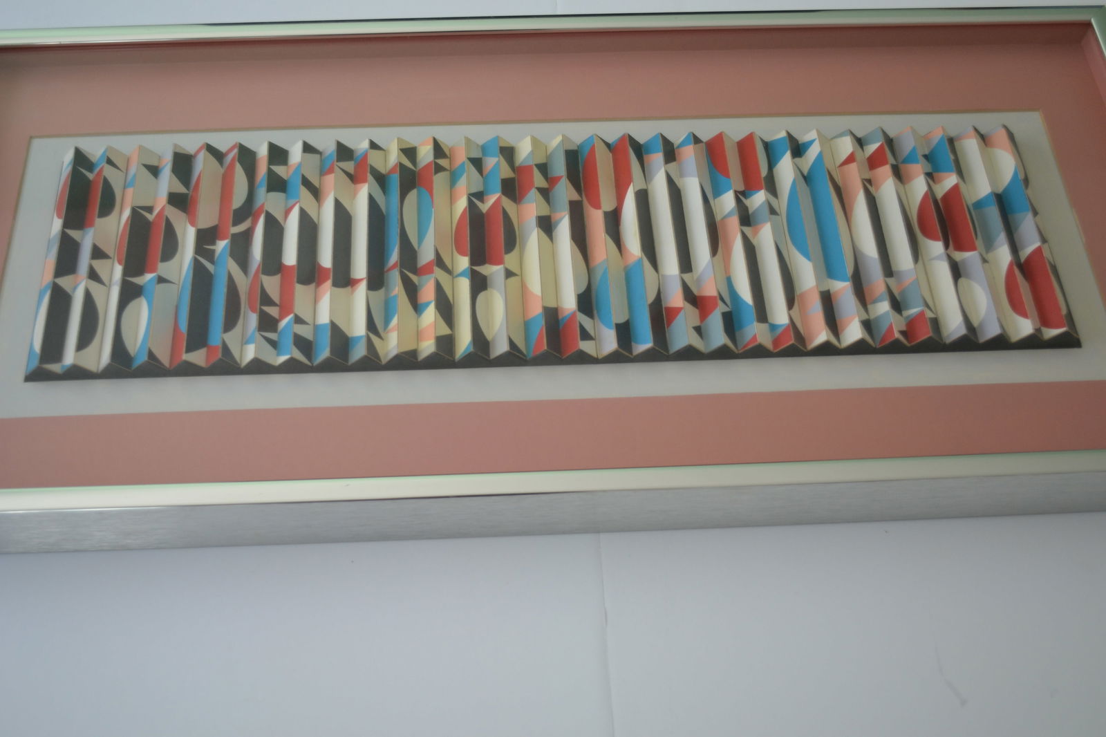 Original Optical Abstract Artwork by A. Simon: Original Geometric Optical Abstract Painting Allen Simon Signed A. Simon- Allen Simon: 1917-2007. He was born in England but lived and studied in Ney York city. He studied at Cooper Union, National Ac