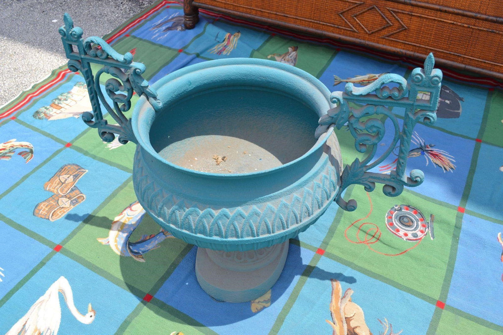 1880's-1890's CAST IRON VICTORIAN GARDEN URN: 1880's-1890's CAST IRON VICTORIAN GARDEN URN by Adams & Storrie - "William Adams was born in 1833 in New Jersey. By 1870, he lived in Philadelphia with his second wife. North Philadelphia was consider