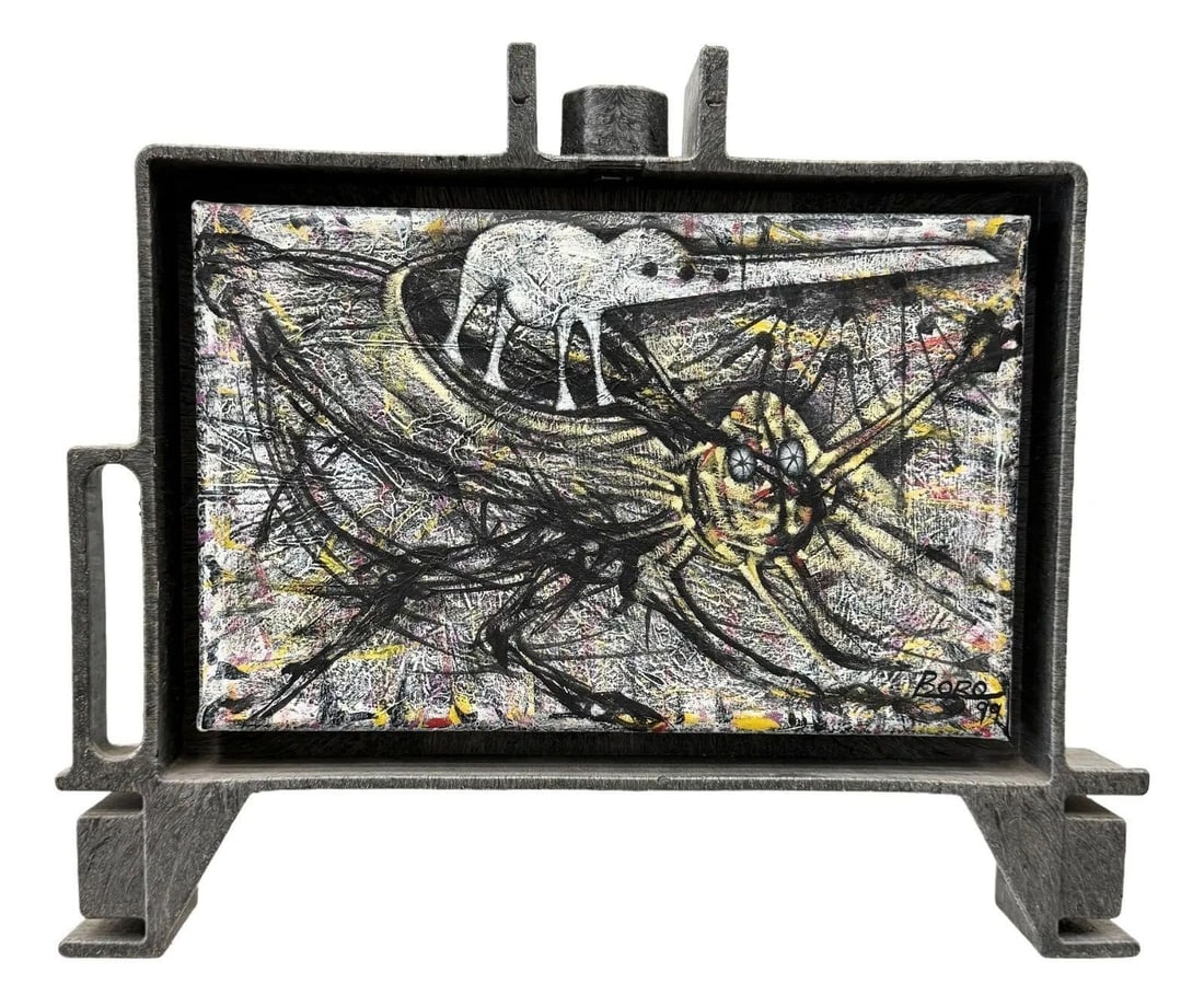 BORO (b. 1960, Cuba) Abstract, Wall Sculpture: BORO (b. 1960, Cuba) Abstract, Wall SculptureMeasures 18.5 x 15.25Condition GoodBid2Win Auction strongly encourages in-person inspection of items by the bidder. Statements by Bid2Win regarding the con