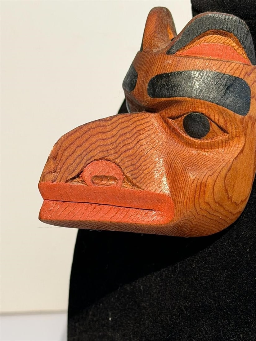 Vtg. Canada Wood Nisga'a NW Indian Raven Carving (1 of 6)