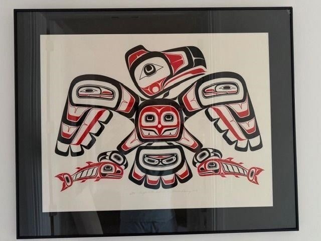 Eagle with Salmon 1979 Haida Artist Freda Diesing (1 of 5)