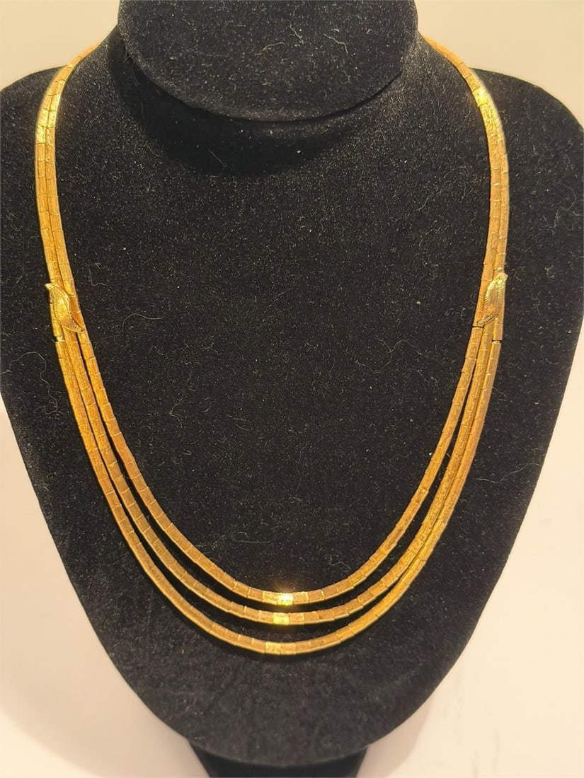 18Kt Yellow Gold Multi-Strand Necklace (1 of 3)