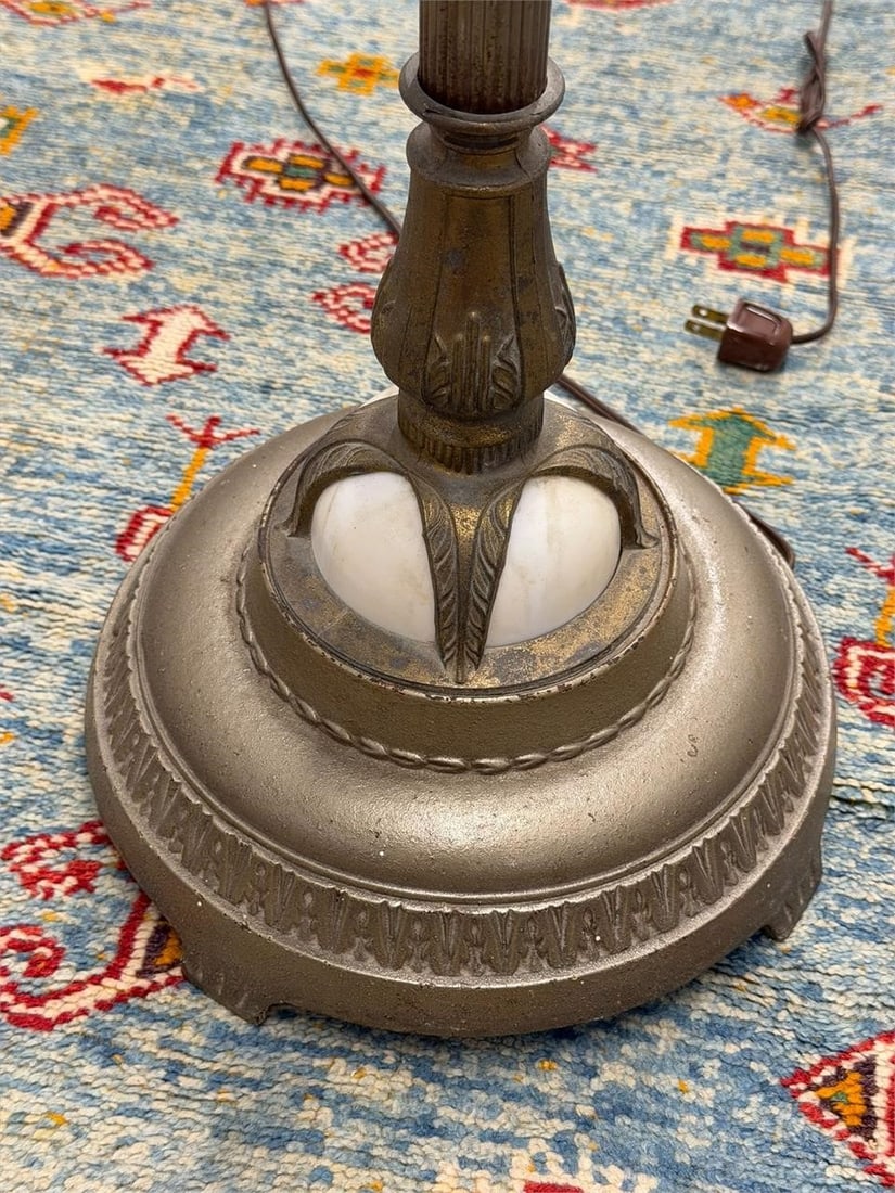 Floor Lamp Nouveau Deco Thin Column Circular Base (1 of 2)