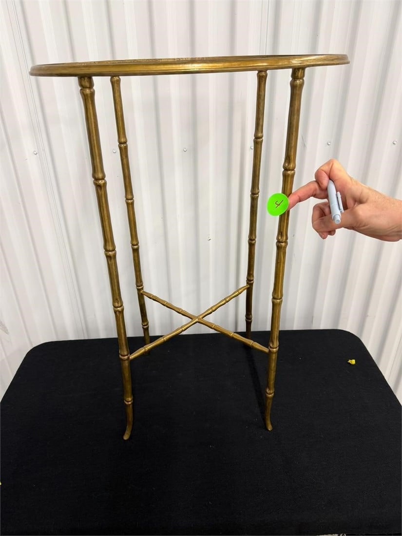 Bronze Stand Faux Bamboo: Bronze Stand Faux Bamboo Measurements 17" x 11 1/2" x 26"H