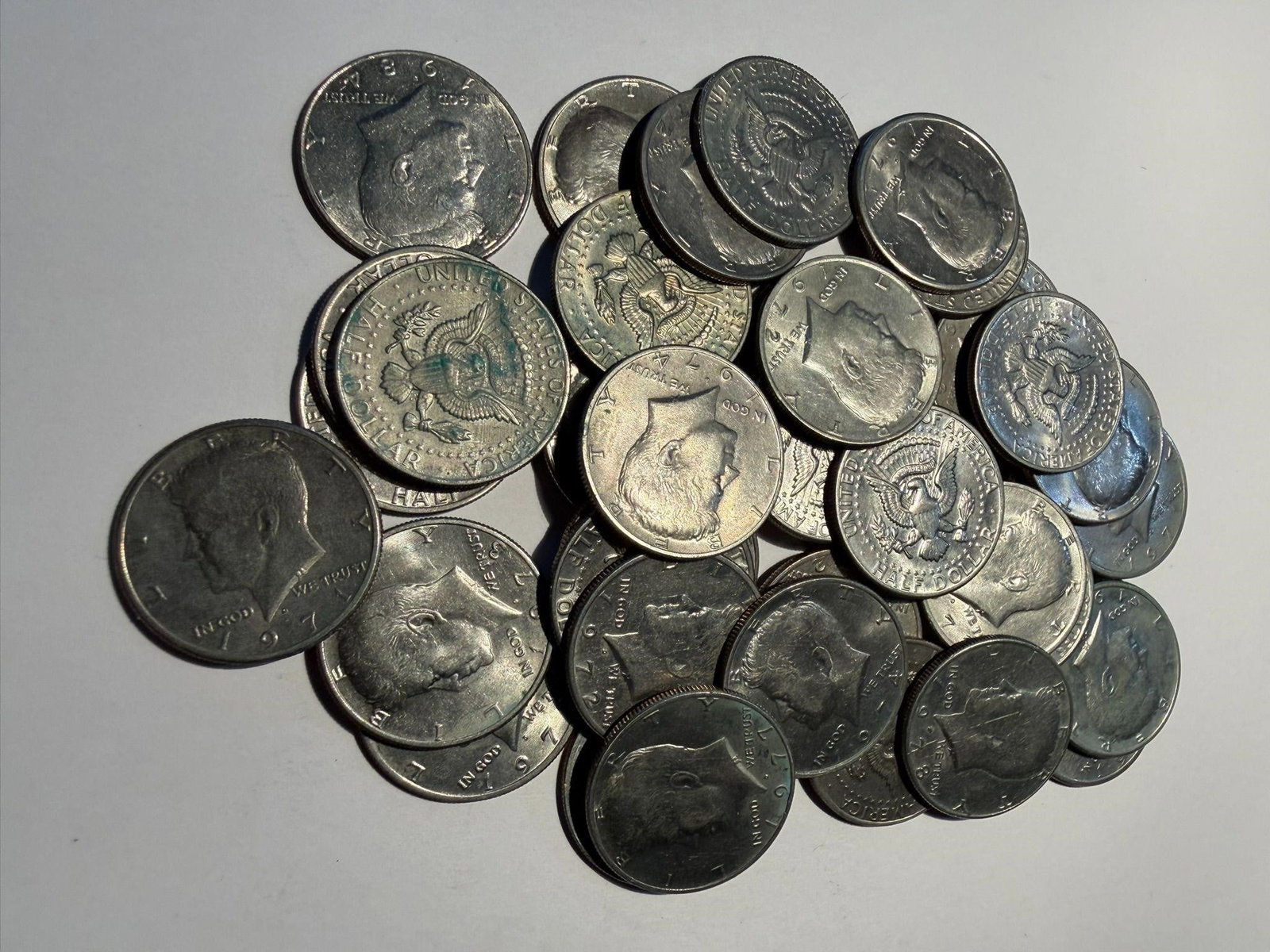 Kennedy Clad Half Dollars 1971- US Coins Lot of 41 (1 of 2)