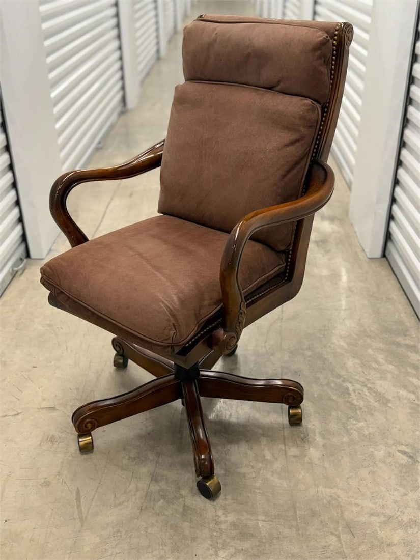 Leather Executive Gooseneck Armchair Nail heads (1 of 2)