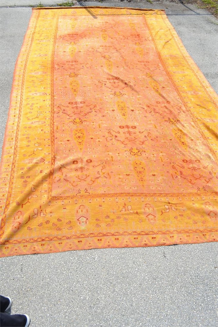 PALACE SIZE WOOL HAND KNOTTED OUSHAK AREA CARPET (1 of 8)