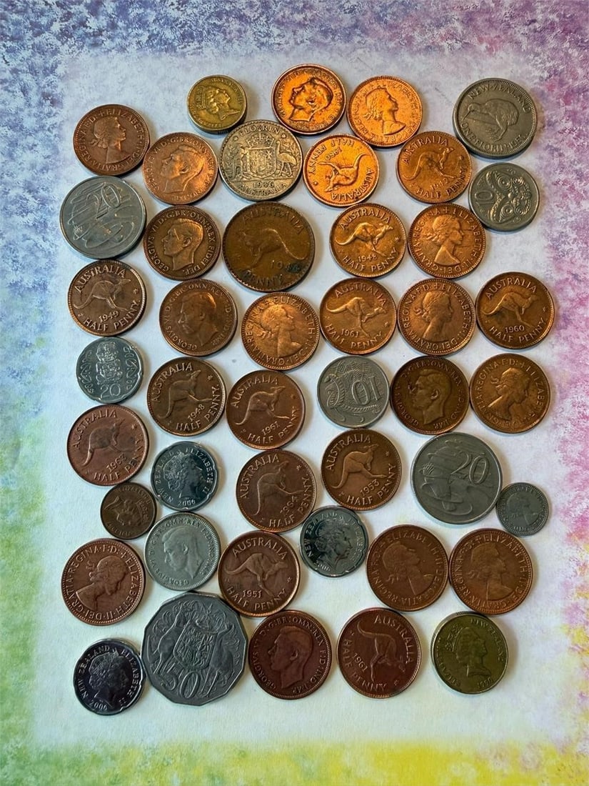 Australia New Zealand and Figi Coins Bulk Lot: Australia New Zealand and Figi Coins Bulk Lot