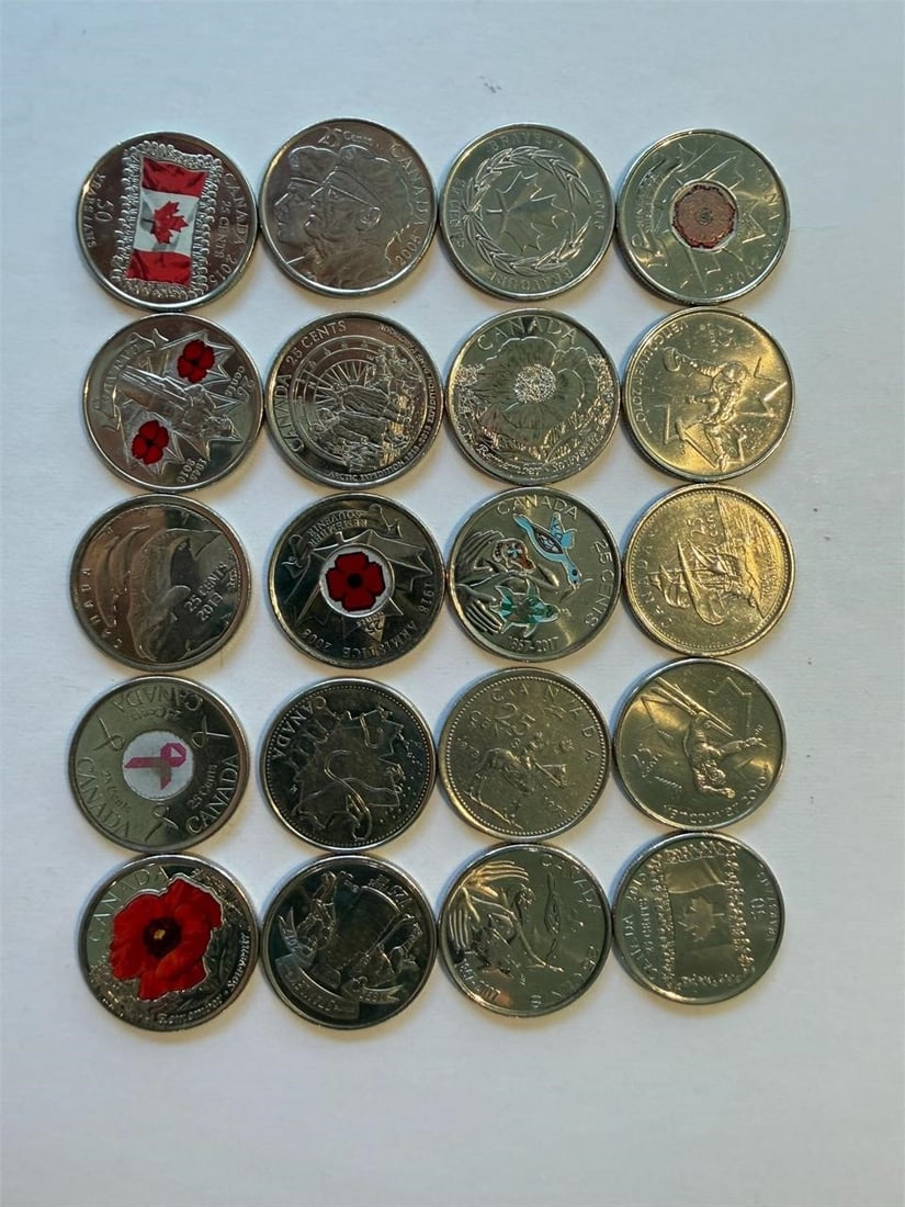 Commemorative Canadian Quarters Bulk Lot of 20 (1 of 1)