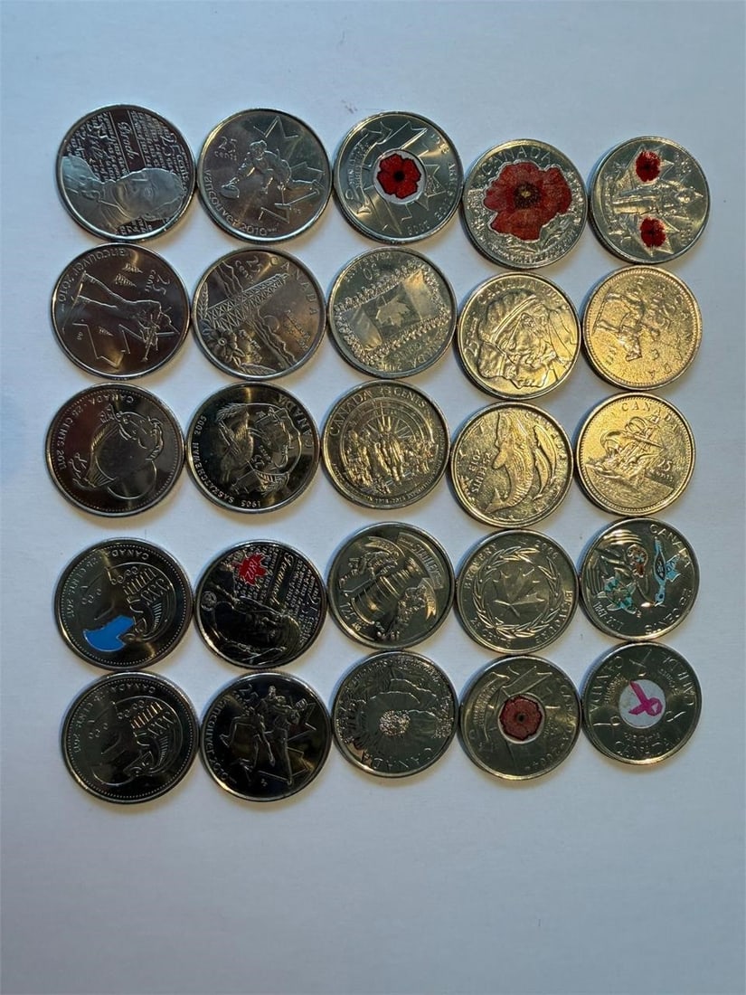Commemorative Canadian Quarters Bulk Lot of 25 (1 of 1)