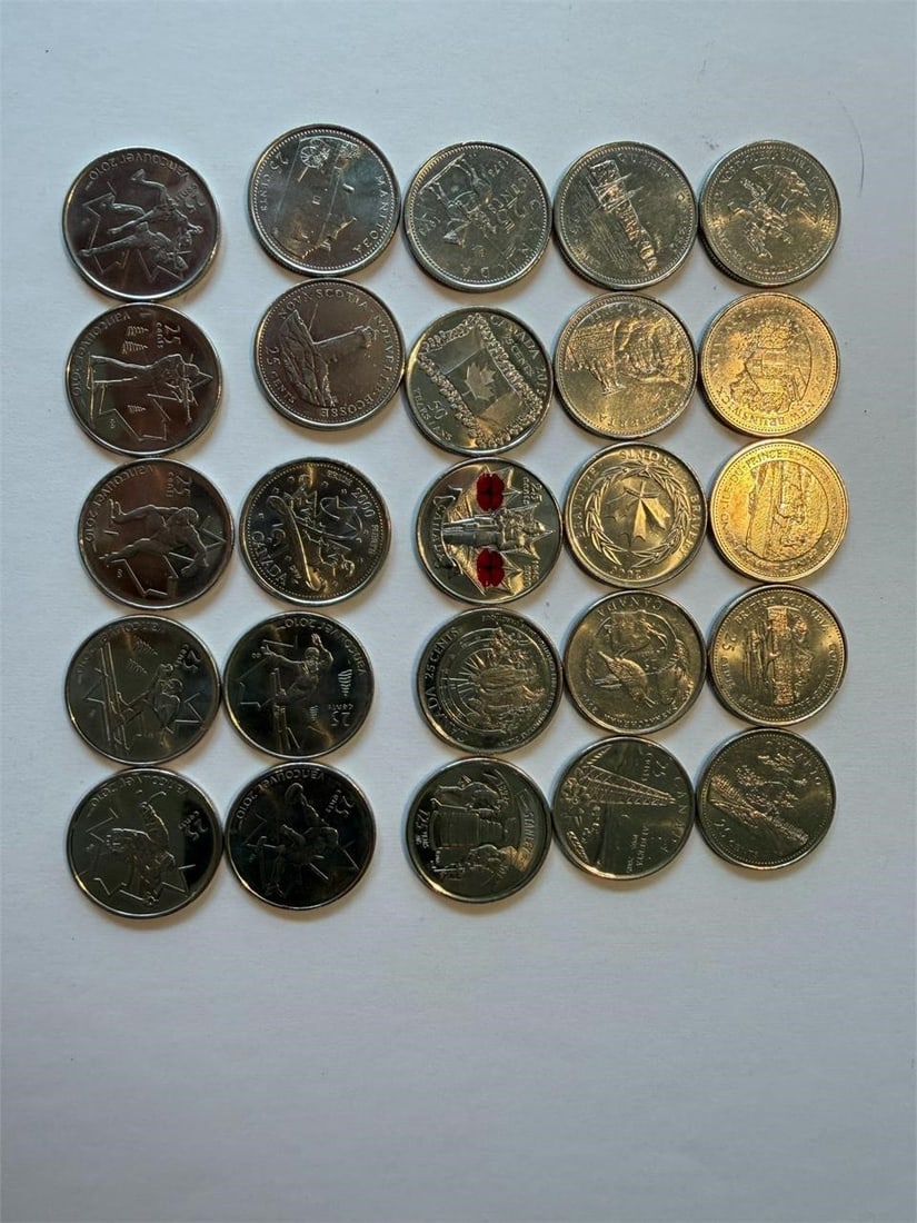 Commemorative Canadian Quarters Bulk Lot of 25 (1 of 1)
