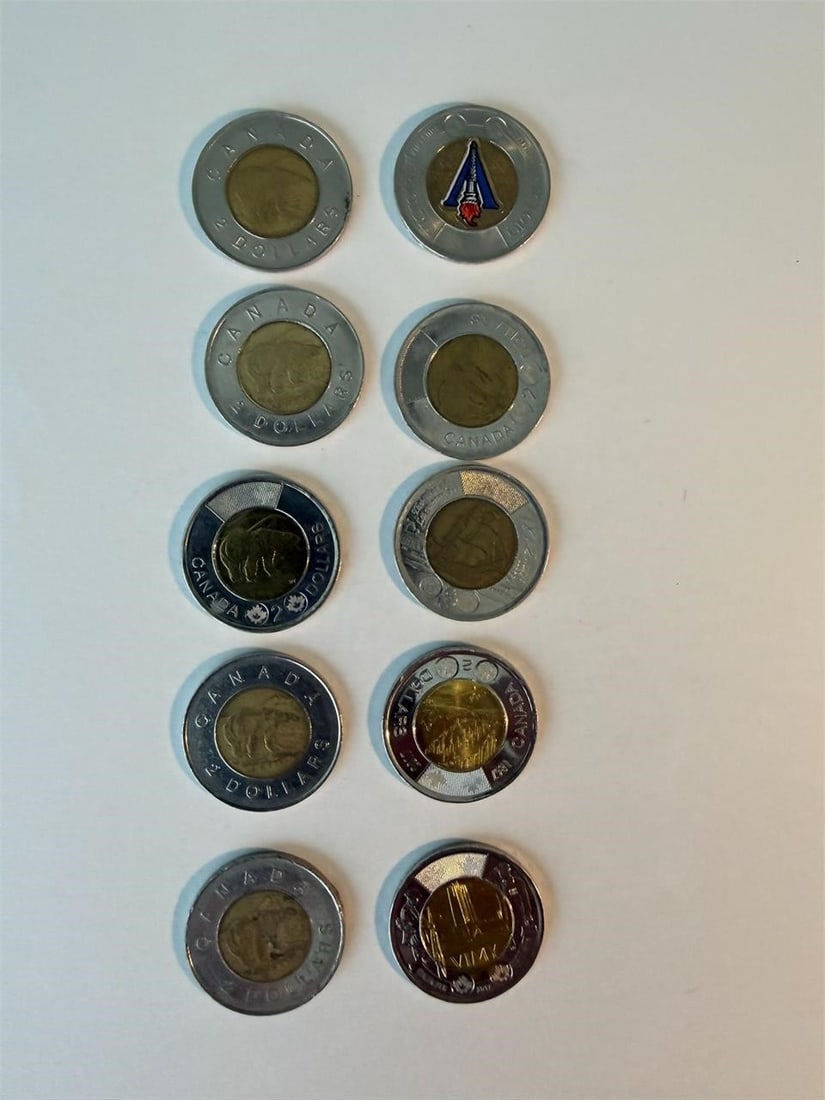 Canada Toonie $2 Two Dollar Coins Lot of 10 (1 of 8)