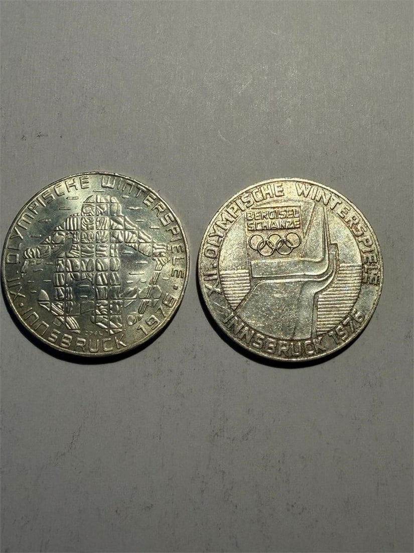 AUSTRIA 100 Shillings Lot of 2 Coin Olympic Silver (1 of 2)