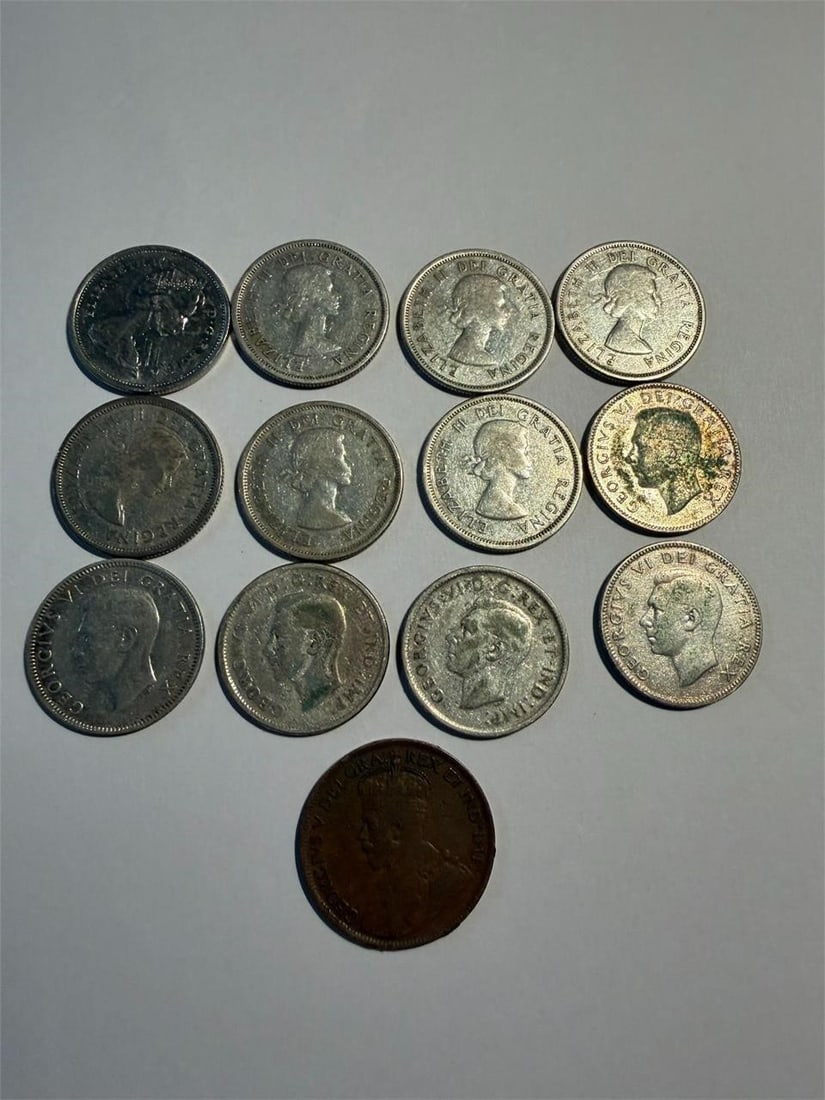 Canada Quarters 1943-1968, Penny 1915 Lot of 13 (1 of 2)