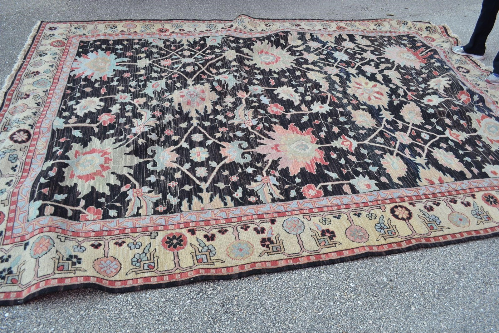 HAND KNOTTED WOOL AREA CARPET TRADITIONAL (1 of 3)