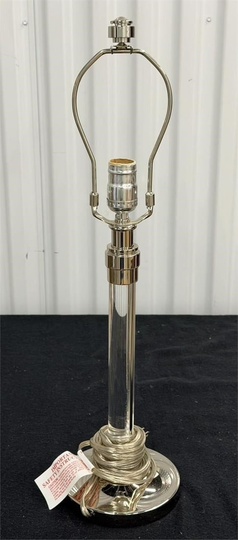 Lucite and Chrome Column Lamp (1 of 3)