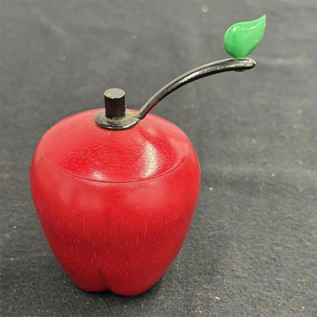 Vintage Handwoven Twig Basket and Peppermill Apple (1 of 5)
