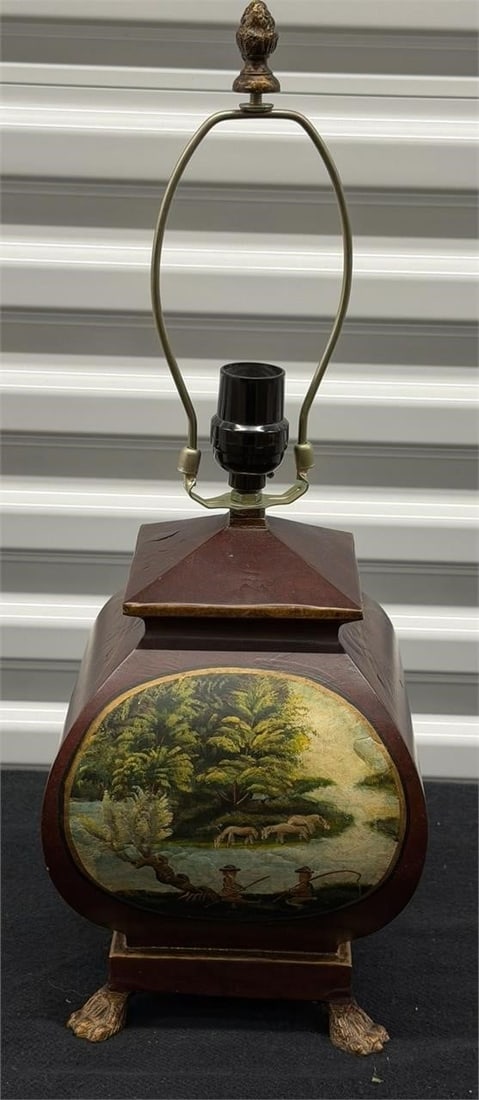 Vintage Chinoiserie Table Lamp and Shade (1 of 6)