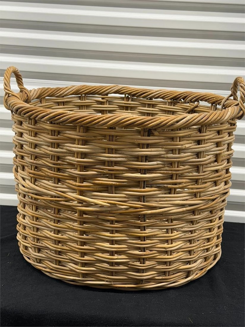 Rustic European Thick Woven Wicker Basket (1 of 3)