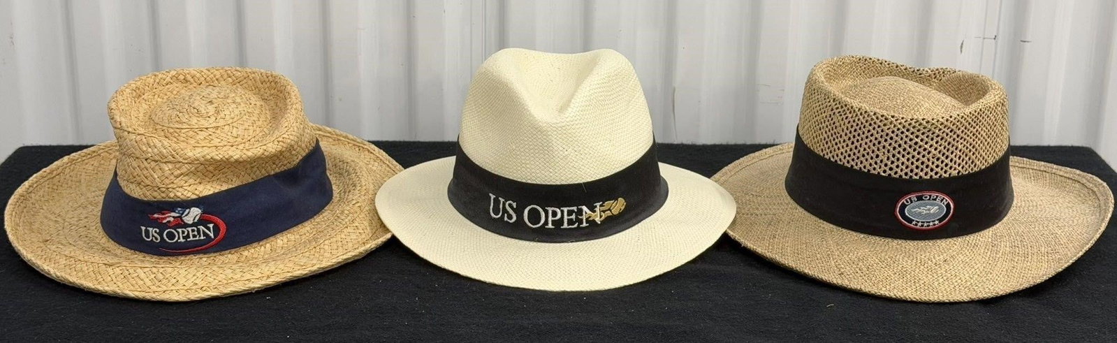 Lot of 3 US Open Scala Pro Series Straw hats (1 of 7)