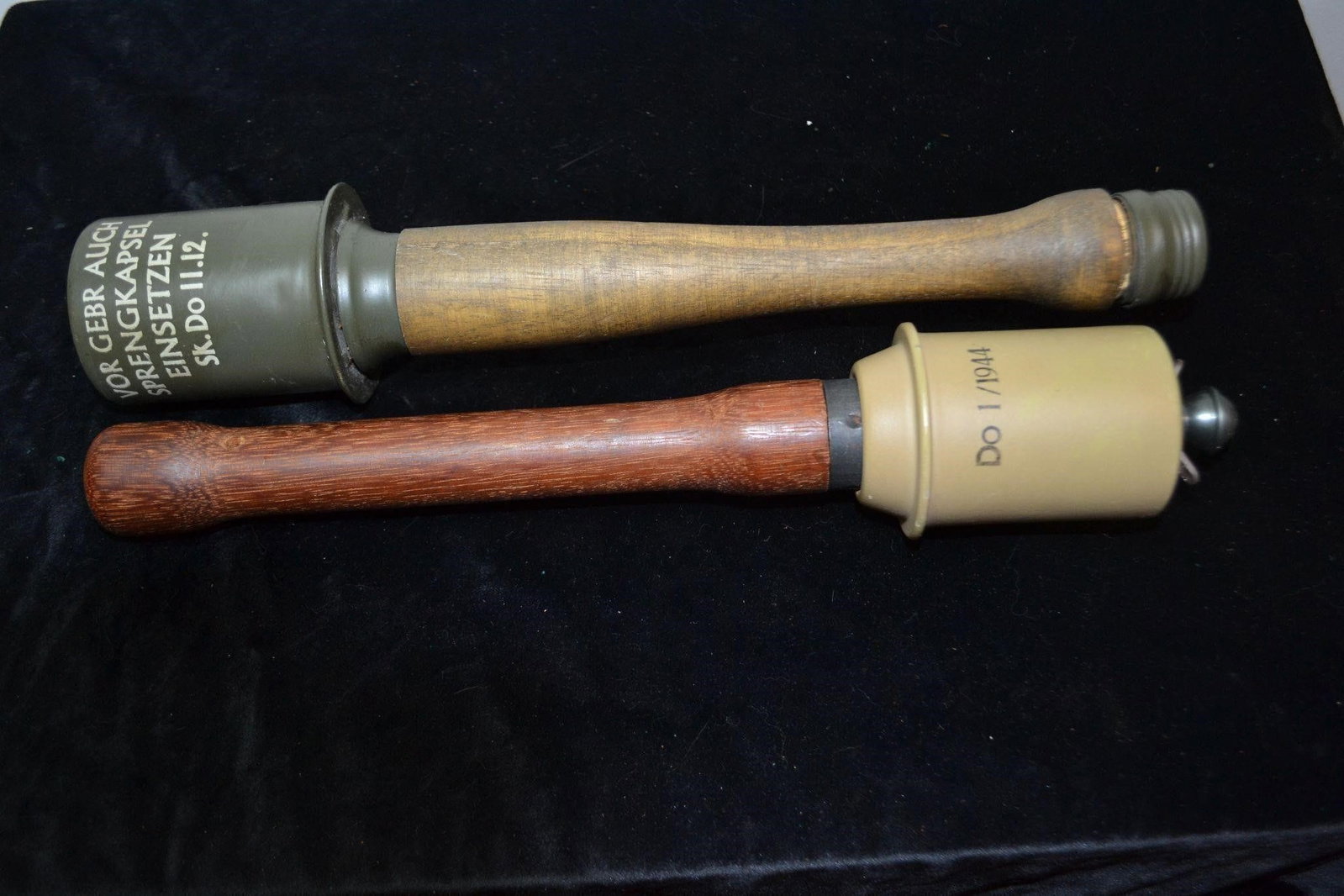 Two Stick Grenades German WWII Steel M43 Inert (1 of 3)