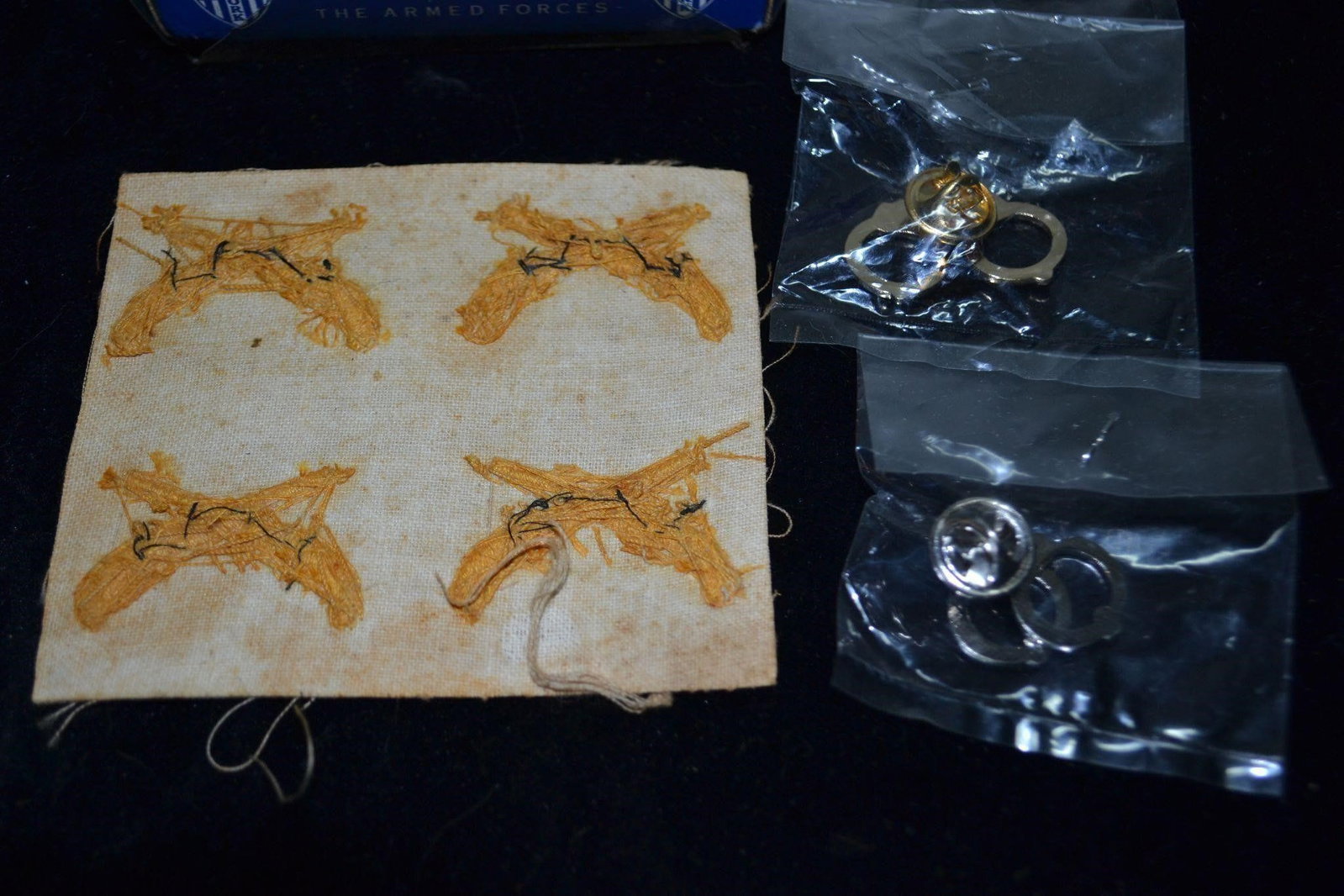 WWII Army Military Police Collar Insignia & Bars (1 of 7)
