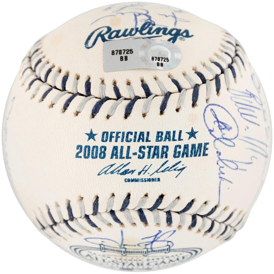 "2008 ALL-STAR GAME" NEW YORK YANKEES TEAM-SIGNED BASEB: Rawlings "Official Ball - 2008 All-Star Game" (Selig) baseball. Signed by 29 members of the New York Yankees. Signatures include - Derek Jeter, Robinson Cano, Melky Cabrera, Andy Pettitte, Johnny Damo