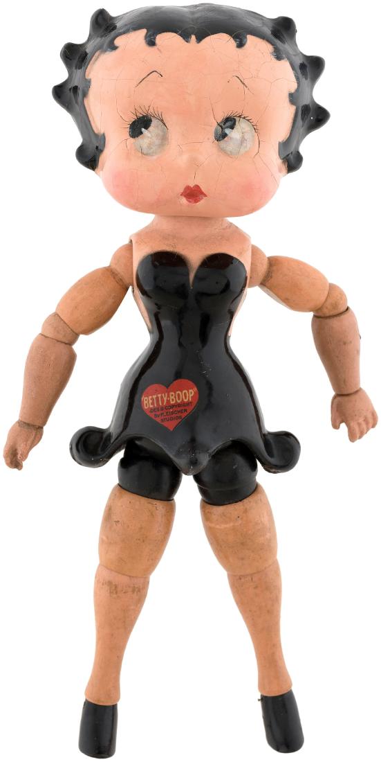 betty Boop" Jointed Wood & Composition Doll (black Dress Variety).