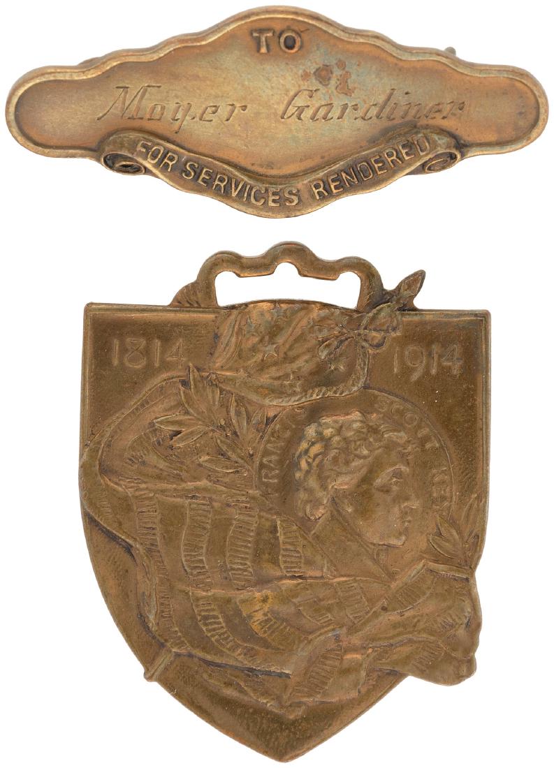 EARLY & RARE AWARD TO BOY SCOUT FOR SERVICE DURING 1914