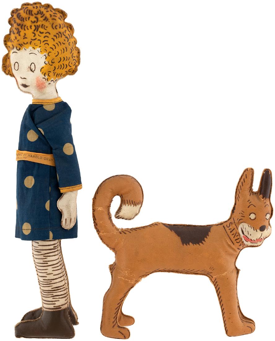 LITTLE ORPHAN ANNIE & SANDY OILCLOTH DOLL PAIR. - Nov 15, 2018 | Hake's Auctions in PA LITTLE ORPHAN ANNIE & SANDY OILCLOTH DOLL PAIR. - Nov 15, 2018 | Hake's Auctions in PA