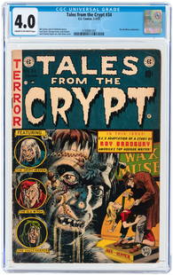 TALES FROM THE CRYPT #34 FEBRUARY-MARCH 1953 CGC 4.0: EC. Ray Bradbury adaptation. Bill Gaines and Al Feldstein stories. Jack Davis cover and art w/additional art by George Evans, Jack Kamen and Graham Ingels. Cream to off-white pages.