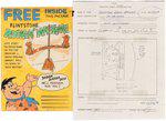 POST FLINTSTONE ROCKIN' MACHINE CEREAL BOX BACK PREMIUM