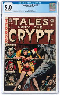TALES FROM THE CRYPT #41 APRIL-MAY 1954 CGC 5.0: EC. Otto Binder, Bill Gaines and Al Feldstein stories. Jack Davis cover and art w/additional art by George Evans, Jack Kamen and Graham Ingels. Off-white to white pages.