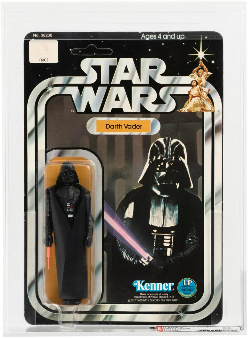 STAR WARS - DARTH VADER 12 BACK-A AFA 80 NM (SKU ON: AFA graded and encapsulated 12 Back-A blister card contains 4.25" tall action figure of Darth Vader from Kenner's popular 1978 "Star Wars" toyline, ©1977 Twentieth Century Fox Film Corp. Card is