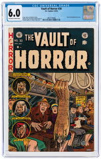 VAULT OF HORROR #30 APRIL-MAY 1953 CGC 6.0 FINE.: VAULT OF HORROR #30 APRIL-MAY 1953 CGC 6.0 FINE. EC. Classic dismemberment cover. Johnny Craig, Bill Gaines and Al Feldstein stories. Johnny Craig cover and art w/additional art by Jack Davis, George