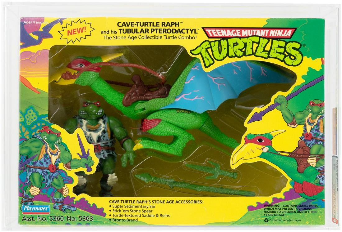 TEENAGE MUTANT NINJA TURTLES CAVETURTLE 2PACK RAPH W/TUBULAR