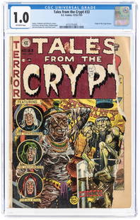 TALES FROM THE CRYPT #33 DECEMBER 1952-JANUARY 1953 CGC 1.0 FAIR.: EC. Origin of The Crypt Keeper. Bill Gaines, Al Feldstein and Jerry DeFuccio stories. Jack Davis cover and art w/additional art by George Evans, Graham Ingels and Jack Kamen. Off-white pages.