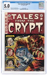 TALES FROM THE CRYPT #35 APRIL-MAY 1953 CGC 5.0 VG/FINE.: EC. Bill Gaines and Al Feldstein stories. Jack Davis cover and art w/additional art by Joe Orlando, Jack Kamen and Graham Ingels. Off-white to white pages. Classic EC werewolf cover.