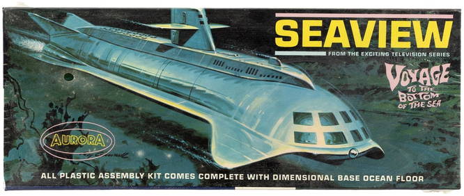 AURORA VOYAGE TO THE BOTTOM OF THE SEA - SEAVIEW SUBMARINE FACTORY-SEALED MODEL KIT (1970s RELEASE). (1 of 3)