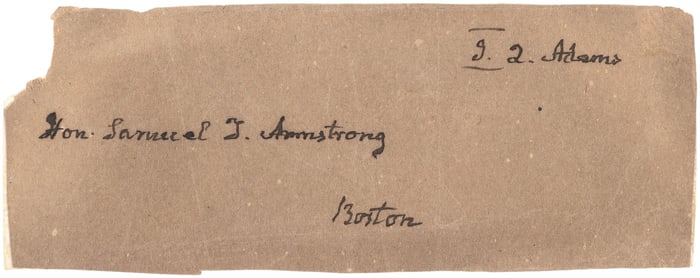 JOHN QUINCY ADAMS SIXTH PRESIDENT OF THE UNITED STATE SIGNED CUT.