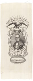 HENRY CLAY "HARRY OF THE WEST" WHIG CONVENTION BALTIMORE 1844 SILK RIBBON.