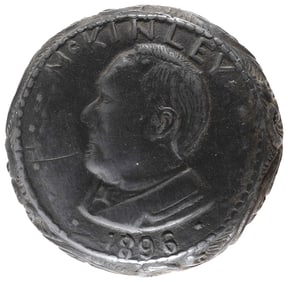 RARE McKINLEY 1896 PORTRAIT CANE TOPPER.