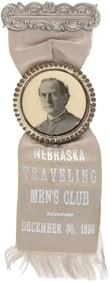 BRYAN IN MILITARY UNIFORM "TRAVELING MEN'S CLUB" SINGLE DAY EVENT RIBBON BADGE.