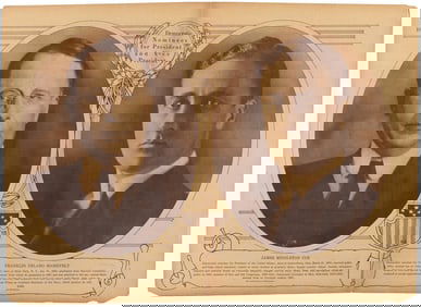 COX & ROOSEVELT JUGATE 1920 CAMPAIGN POSTER.