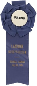 PRESS LANDON NOTIFICATION SCARCE 1936 BADGE.