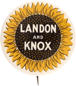 LANDON AND KNOX STRIKING & BOLD 1936 SUNFLOWER BUTTON HAKE #2012.